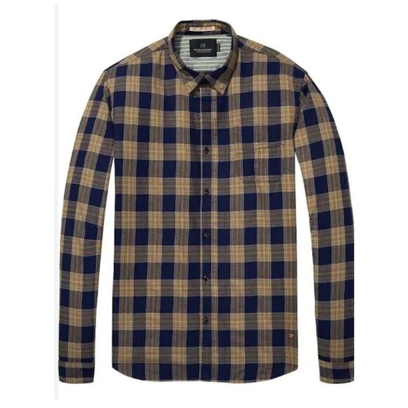 Scotch & Soda Brushed Cotton Button Down Shirt - Picture 1 of 4